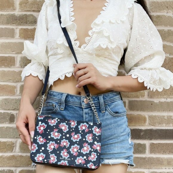 NWT Kate Spade Seaside Blooms Chain Crossbody - Picture 4 of 4